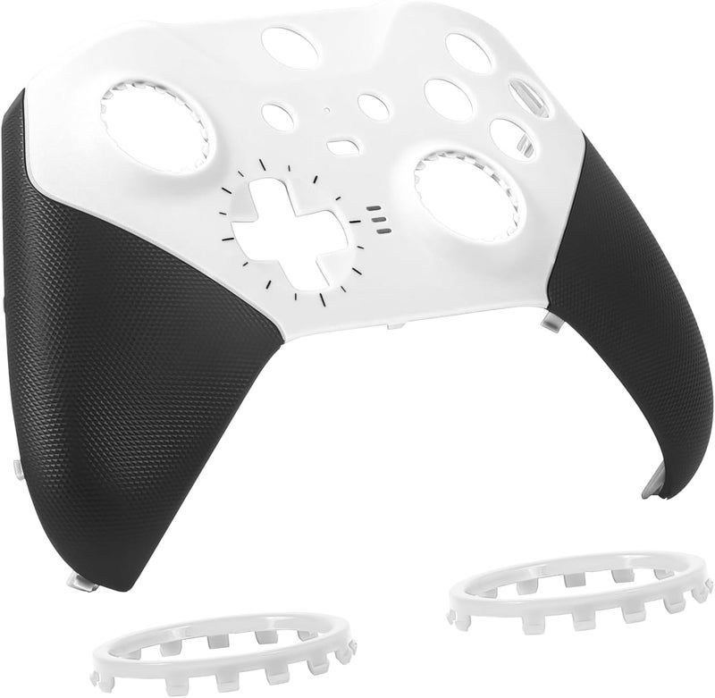 Ceozon Replacement Faceplate Cover Front Housing Shell Repair Accessories Kit for Xbox One Elite Controller Series 2 Included Joystick Rings White - Image 3